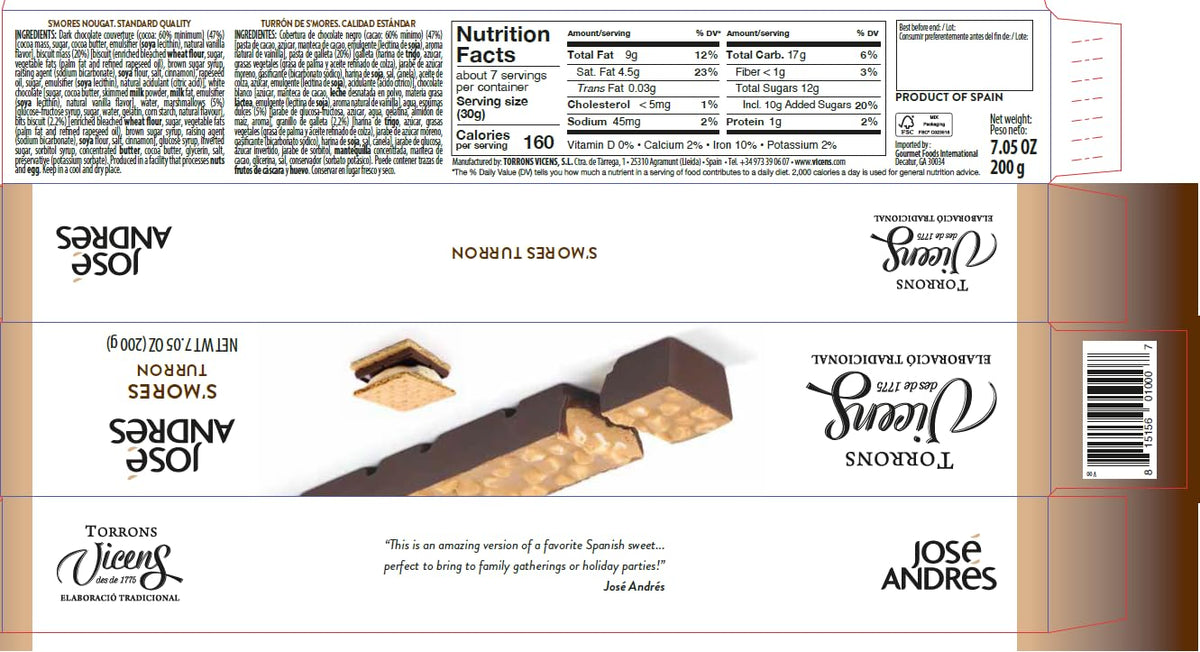 José Andrés Smores Nougat, 7.05 oz