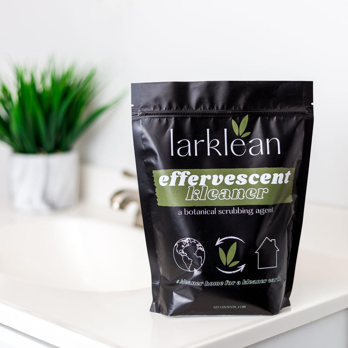 Larklean Effervescent Kleaner - All Purpose Cleaner for Kitchen & Bathroom | Non-Toxic cleaner for Clean Home | Light Botanical Scent