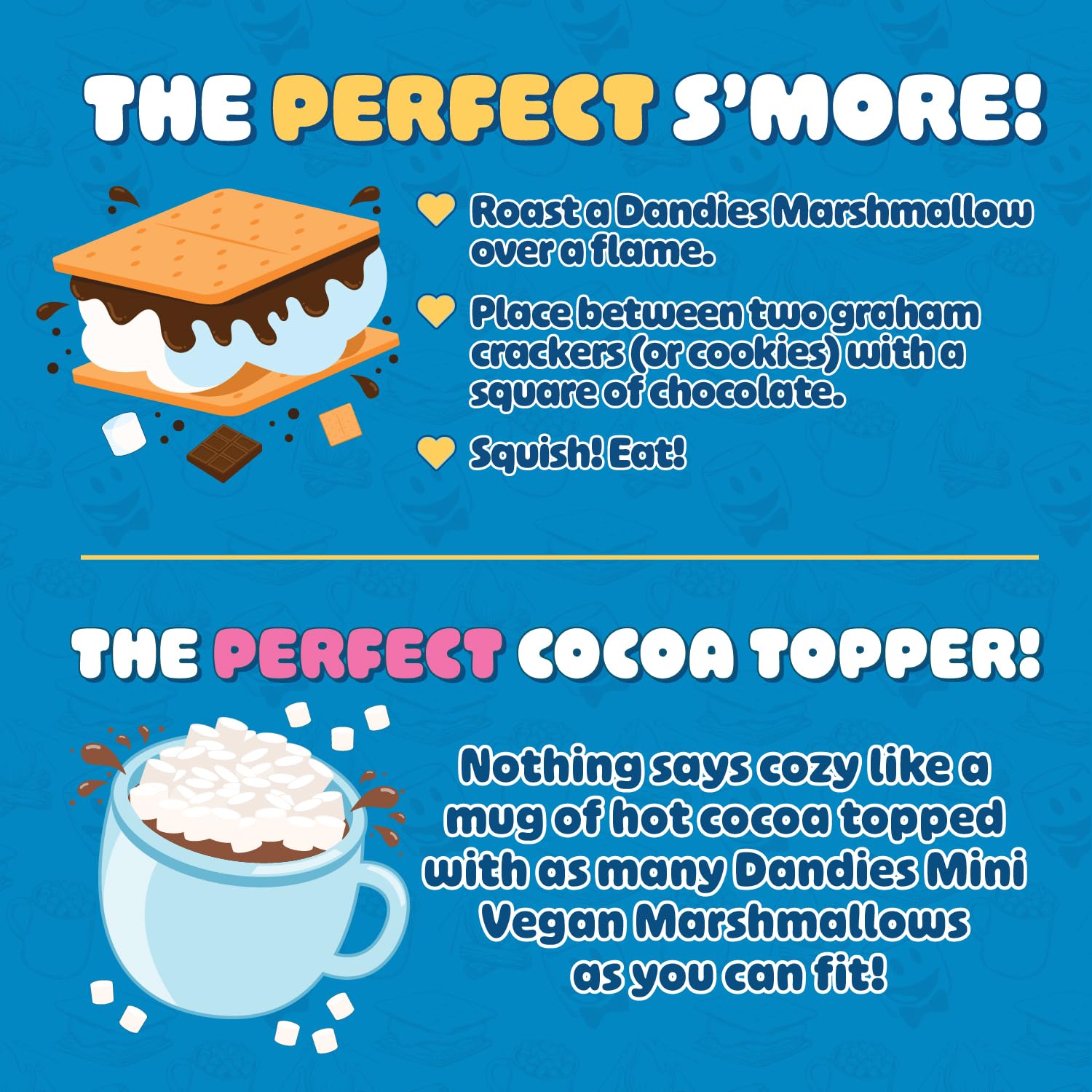 Dandies Vegan Marshmallows, No Artificial Flavorings, Food Dyes, Corn Syrup, or Gelatin, Perfect for Roasting, S’mores, or Snacking (10 oz)