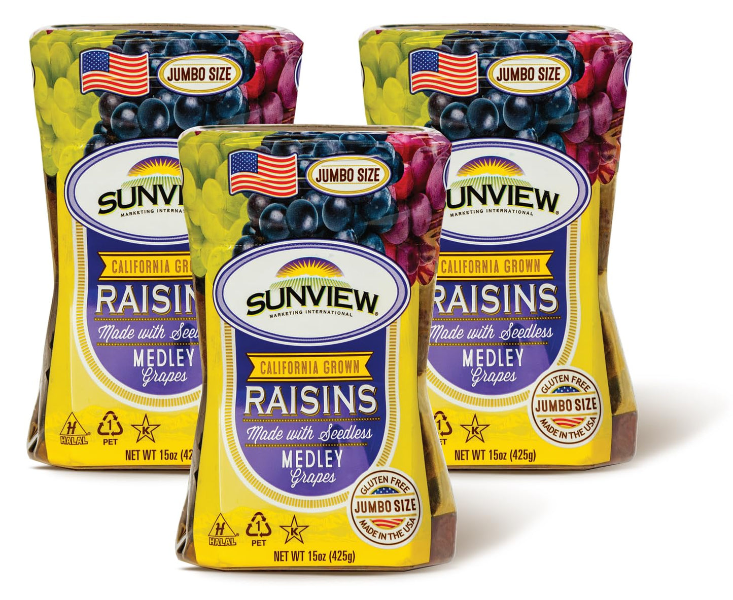 Jumbo Seedless Medley Raisins - 3 15oz. Canisters
