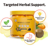 Gummy Glow All-Natural Herbal Hard Candy with Loquat & Monk Fruit, Supports Throat Comfort & Fresh Breath, Sugar-Free Cooling & Chewy Candy