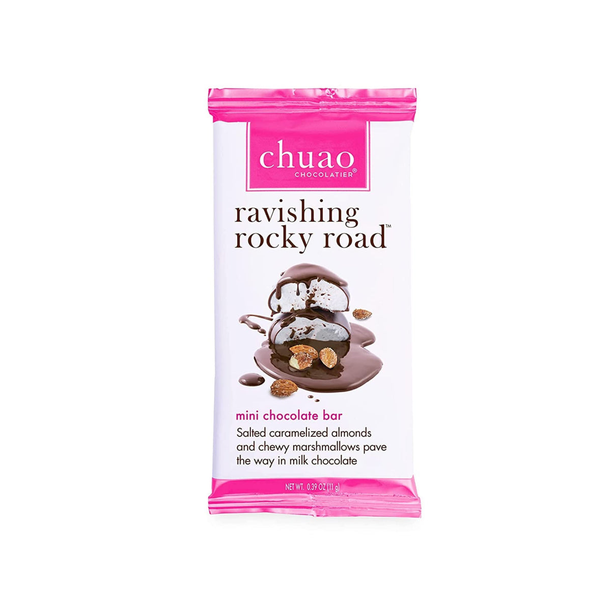 Chuao Chocolatier Ravishing Rocky Road Milk Chocolate Gourmet Mini Bars | For Gift Baskets, Birthday, Thank You, Care Package | 20 Pack, 0.39 oz Each