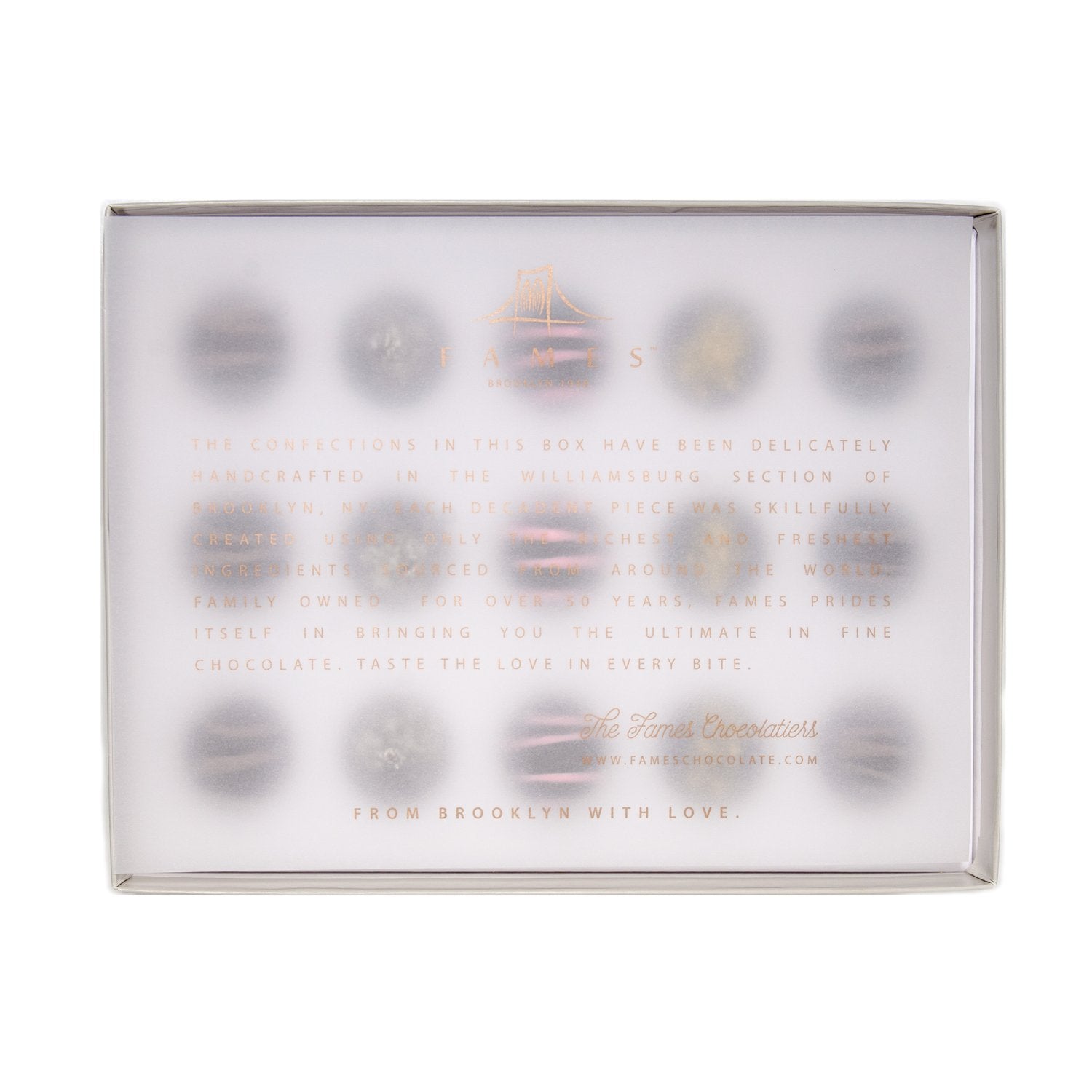 Fames Chocolates Premium Kosher Chocolate Covered Gourmet Gift Box - Dark Chocolate Nut Truffles Gift Box - Great Surprise Bring Home Food