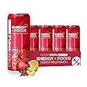 Clean Simple Eats Energy + Focus Drink, Energy Drink With 100 Mg Organic Caffeine, L Theanine, B Vitamins & Prebiotic Fiber, Naturally Sweetened, Zero