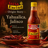 Salsa Encino Chile de Árbol Hot Sauce, Authentic Mexican Hot Sauce from Yahualica Jalisco, Stone-Ground & Naturally Fermented, Bold Heat for Wings