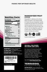 Terrasoul Superfoods Mangosteen Fruit Powder (Organic), 6 Ounces