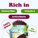 Food to Live Organic Freeze-Dried Acai Berry Powder, 4 Pounds - Non-GMO, Kosher, Raw, Vegan, Unsweetened, Unsulfured, Bulk