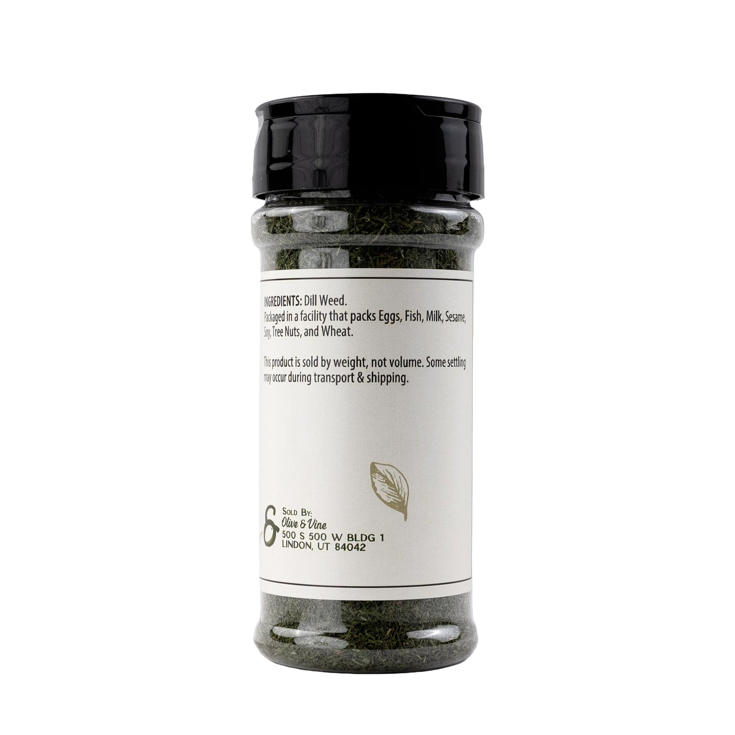 Olive & Vine Dill Weed, Fresh Herb Flavor, For Dressings & Seafood, Rich Tradition, Authentic Taste, For Global Recipes (1.6 Ounce)