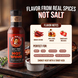 Mr. Spice Organic Hot Wing Sauce, Salt Free Hot Wing Sauce (0mg/serving), Gluten Free, Low Sodium Sauces for Marinade, Grill & Air Fryer, No Salt
