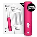 Flint Classic Pink Retractable Mini Lint Roller with 90 Extra Sticky Sheets, Small and Portable Lint Roller, Ideal Pet Hair Remover, Travel Lint