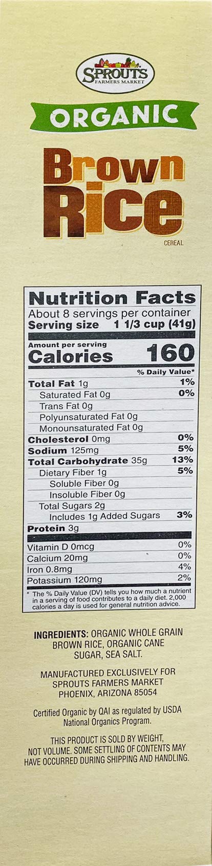 Sprouts Lightly Coated Organic Brown Rice Cereal 12oz, 1 Pack