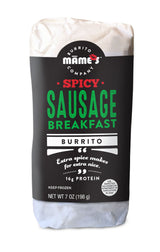 Mame's Burrito Company, Spicy Sausage Breakfast Burrito, 6 servings (Frozen)