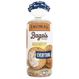 Thomas' Everything Bagels, 6 count, (3.0 oz each), 9g Protein, Kosher Bagels, 18 oz Bag