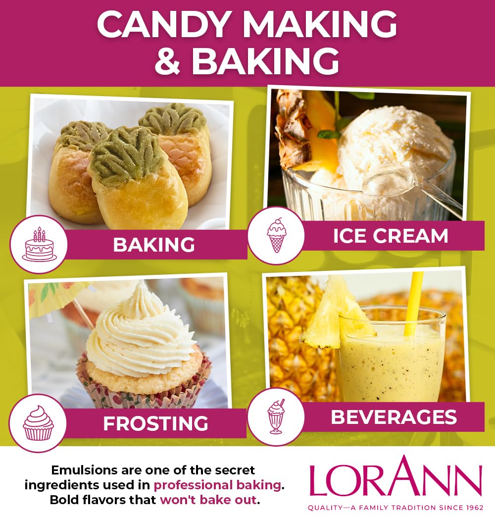 LorAnn Pineapple Bakery Emulsion, 16 ounce bottle