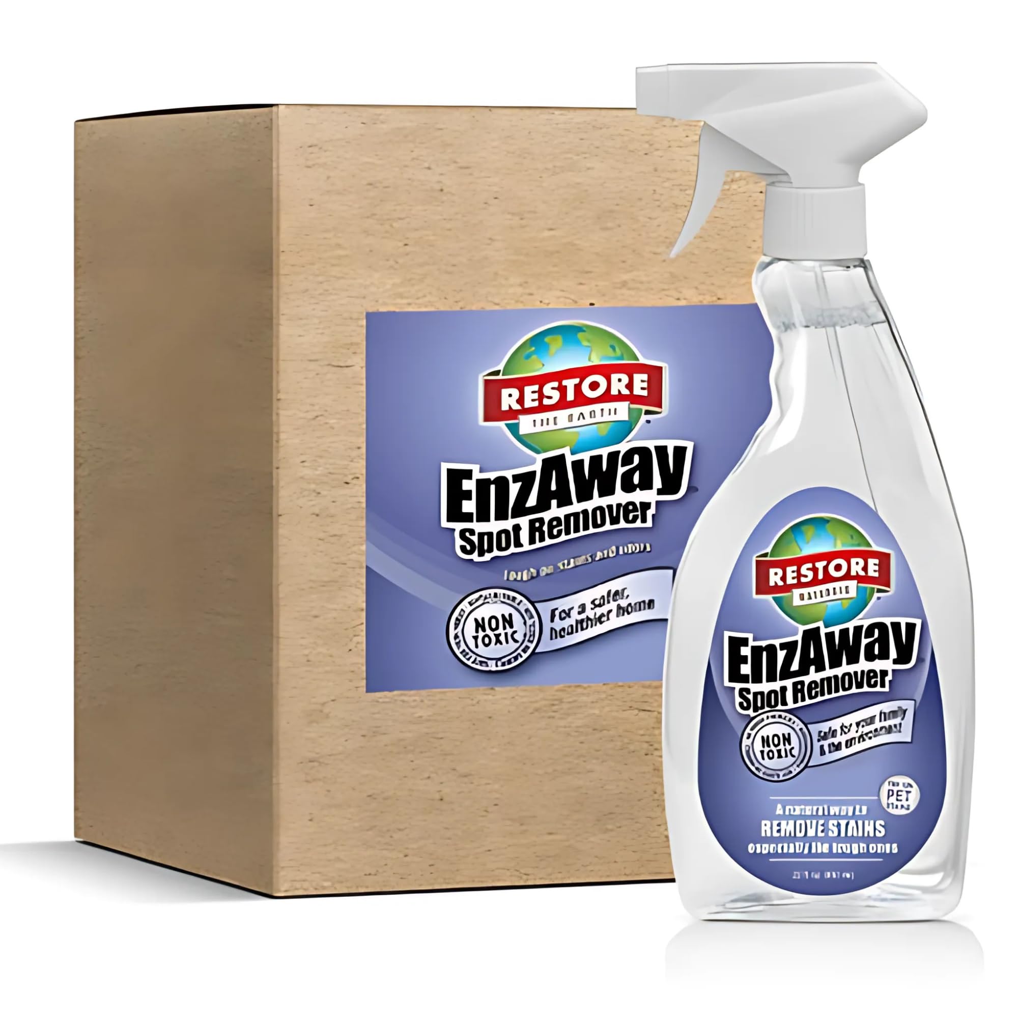Restore Naturals Enzaway Spot Remover Spray - 22oz - Stain Treater Spray, Rug Cleaner, and Laundry Stain Remover | Plant Based | Biodegradable | Non