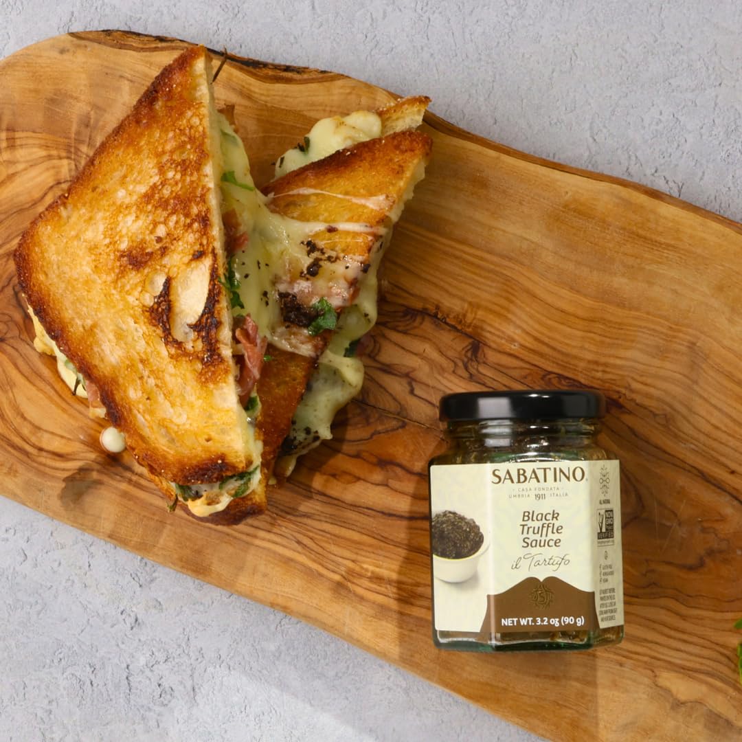 Sabatino Tartufi Tartufata Truffle Sauce - All-Natural, Non-GMO, Kosher Gourmet Italian Spread with Black Summer Truffles & Mushrooms, 3.2 oz