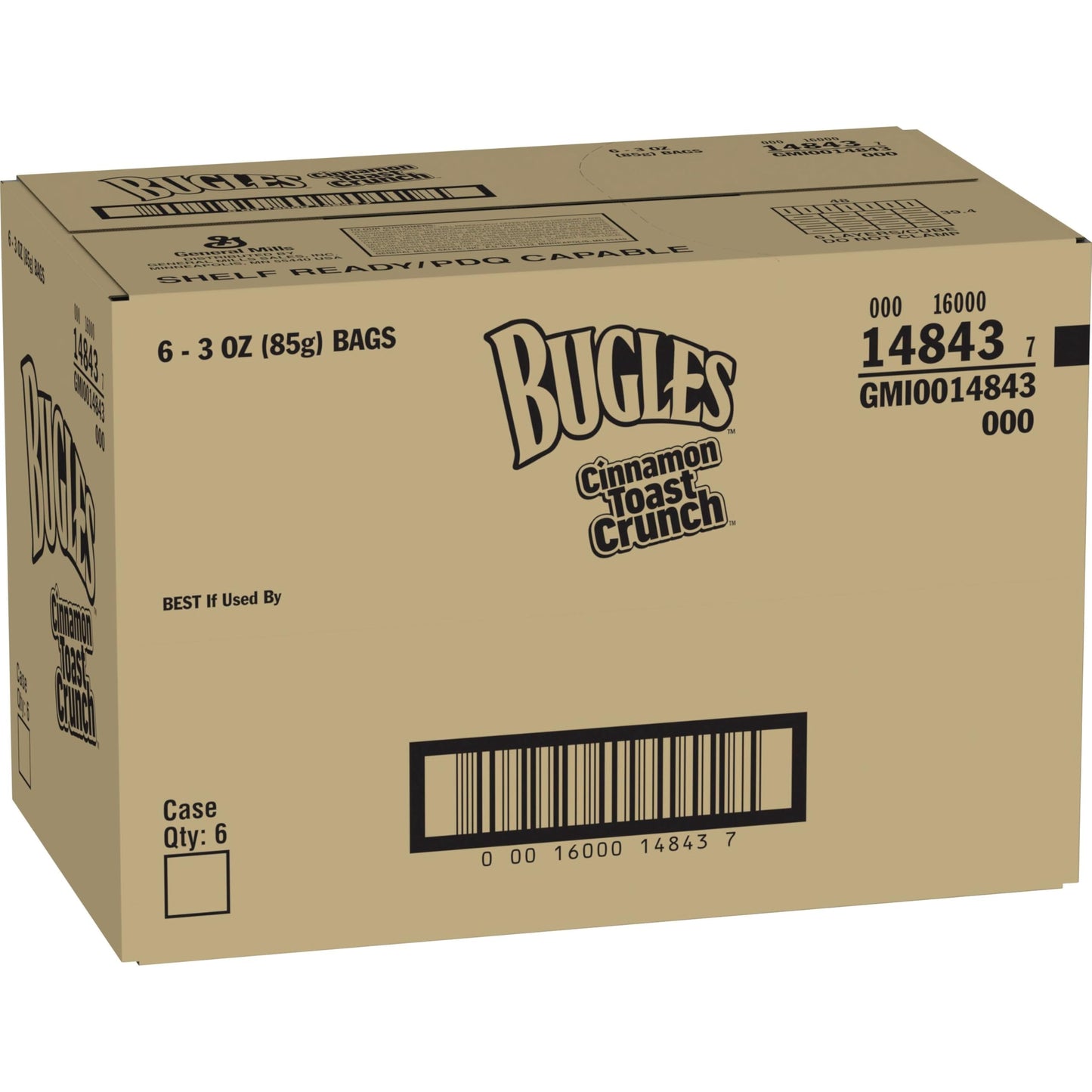 Bugles Corn Snacks, Sweet and Salty Churro, 3 Oz (Pack of 6)