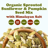 Food to Live Organic Sprouted Sunflower and Pumpkin Seed Mix with Himalayan Salt, 8 Ounces - Natural Snack, Rich in Protein, Perfect for Snacking