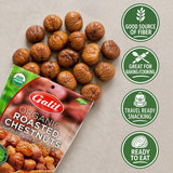 Galil Organic Roasted Chestnuts Pack of 6 Shelled & Ready to Eat Chestnuts - Gluten Free, Vegan, Organic, Non-GMO, Kosher Snacks - Great for Baking
