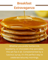 Michele’s 40th Anniversary Gourmet Breakfast Gift Set - Butter Pecan & Maple Cream Syrups, Buttermilk Pancake Mix, Recipe Book - Perfect Holiday & Thanksgiving Gifts - Gourmet Food for Foodies, Breakfast Lovers & Special Occasions