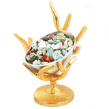 Ghasitaram Gifts Chocolate - Silver Designer Tree Stone Chocolate Bowl