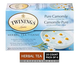Twinings Organic Camomile Tea Bags 20 per pack - Pack of 6