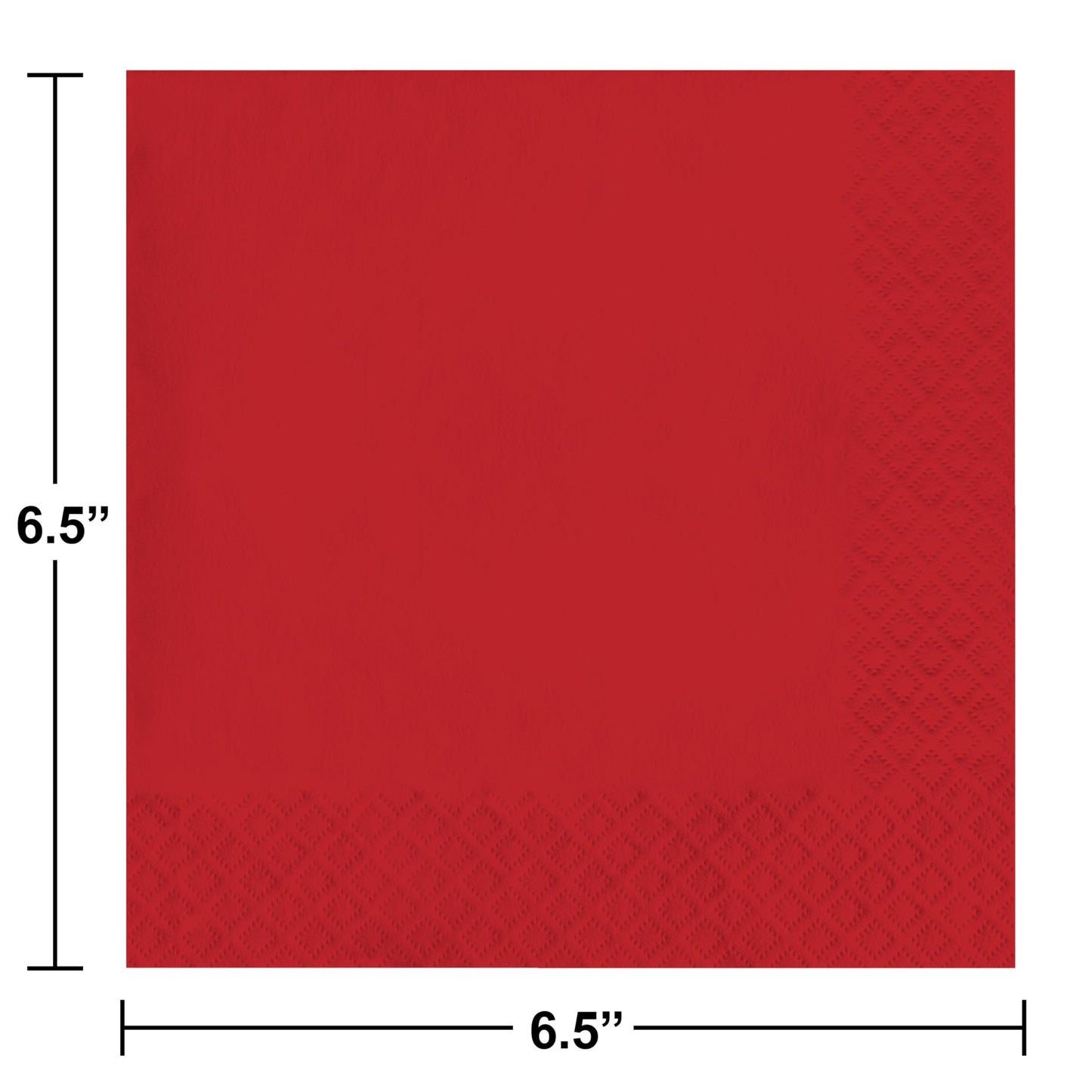 Creative Converting Touch of Color 2-Ply Paper Lunch Napkins, 50-Count, Classic Red