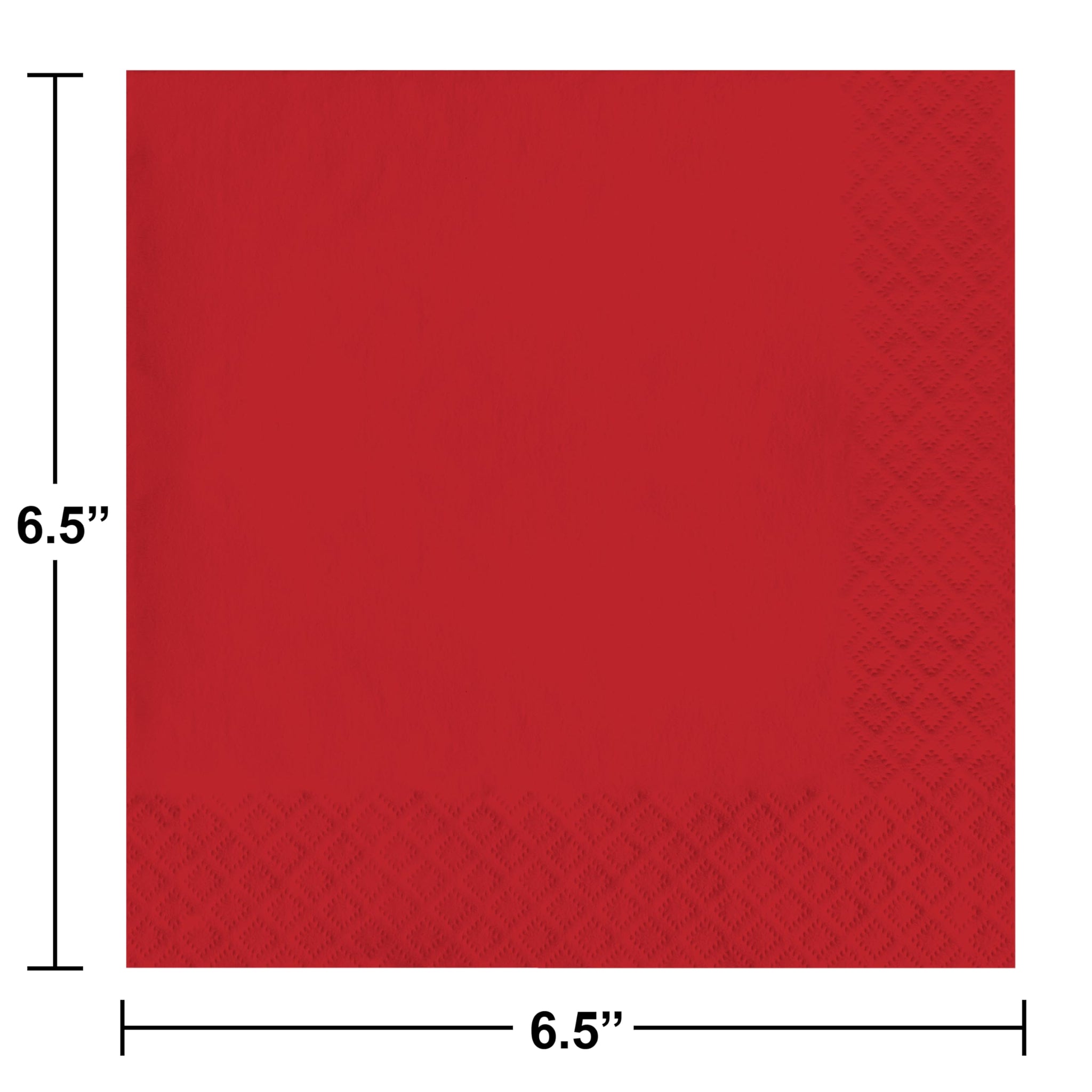 Creative Converting Touch of Color 2-Ply Paper Lunch Napkins, 50-Count, Classic Red
