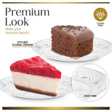 Stock Your Home 100 Count Premium Clear Plastic Plates 7" Inch Small Appetizer, Dessert, and Party Plates, Heavy Duty Hard Plastic Disposable Wedding