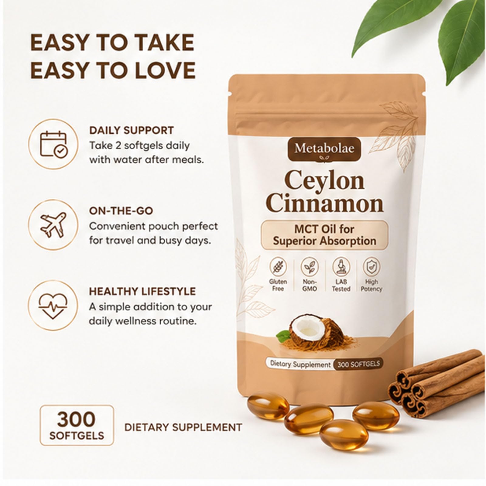 Metabolae Ceylon Cinnamon, 2 Pack