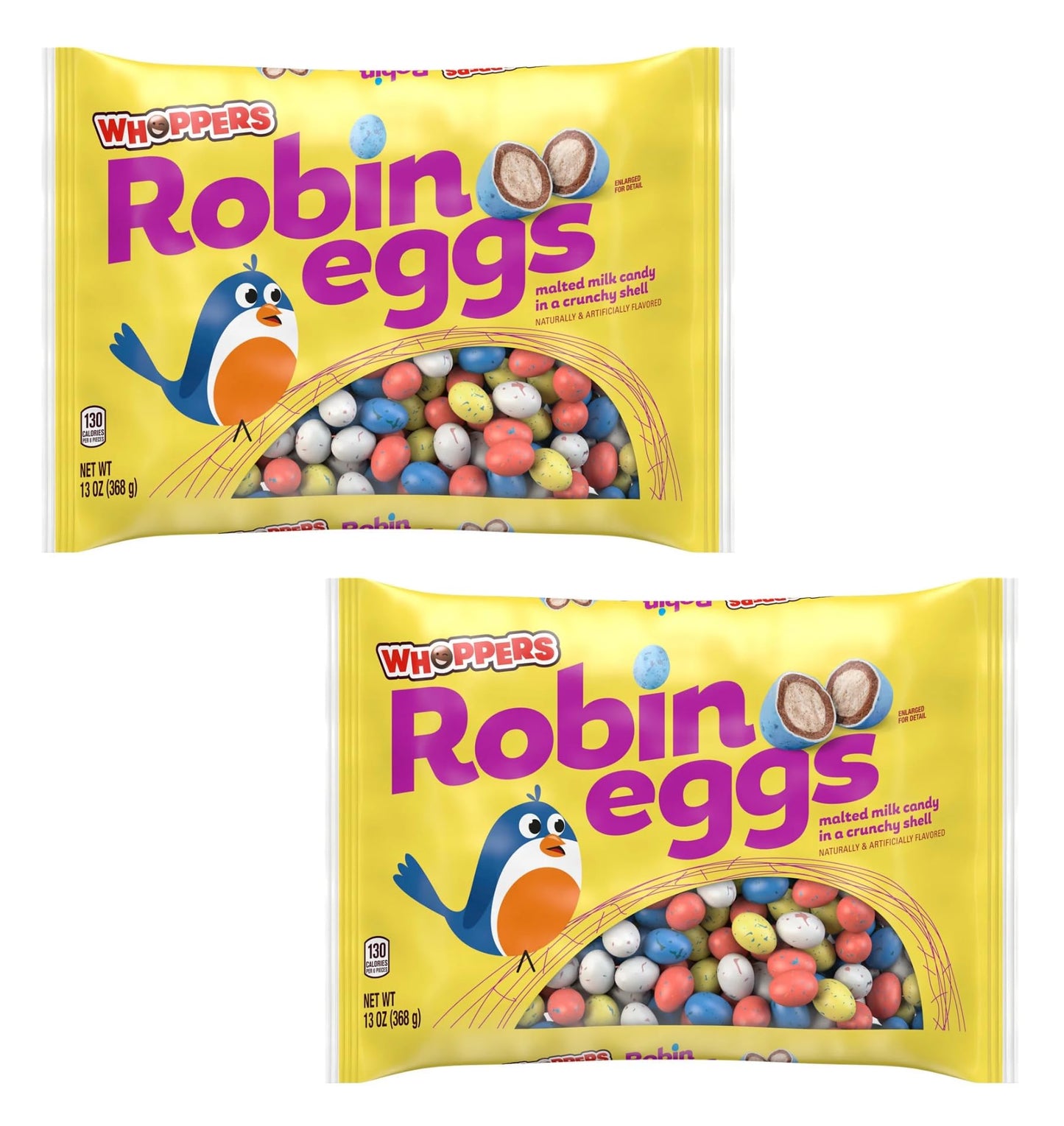 Whoppers Robin Eggs - Pack of 2 - Malted Milk Candy - Classic and Delicious Easter Candy Perfect for Everyone - Share a Tasty Tradition