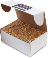 Gourmet Peanut Brittle by It's Delish, 6 LBS Bulk Box - Old Fashion Style Peanut Brittle in Square Cut Pieces - Sweet & Crunchy Candy in Bulk Great