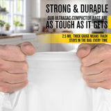 Ultrasac Trash Compactor Bags - (40 Pack with Ties) 18 Gallon for 15 inch Compactors - 25" x 35" Heavy Duty 2.5 MIL Garbage Disposal Bags Compatible