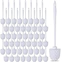 Enjamyo 50 Pcs Toilet Brushes, 14.2 Inch Long Plastic Handled Cleaning Scrubber, Heavy Duty Toilets Scrubber Brush, Toilet Bowl Brush for Bathroom