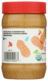 365 by Whole Foods Market, Organic Creamy Peanut Butter Spread, No Stir, 16 Ounce