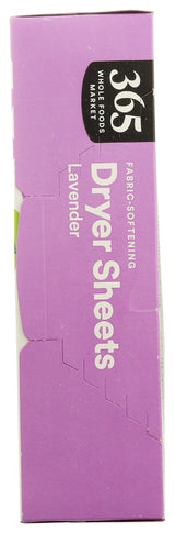 365 by Whole Foods Market, Fabric-Softening Dryer Sheets, Lavender, 80 Count