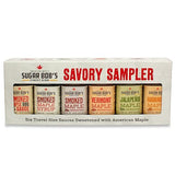 Sugar Bob's Finest Kind - Savory Maple Pantry 6 Flavor Variety Pack - Smoked Maple Syrup, BBQ Sauce, Maple Sriracha Hot Sauces & More - 2 oz Size