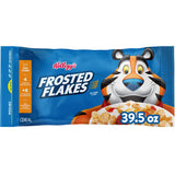 Kellogg's Frosted Flakes Cold Breakfast Cereal, 8 Vitamins and Minerals, Kids Snacks, Original, 39.5oz Bag (1 Bag)