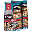 SNICKERS, TWIX, MILKY WAY & 3 MUSKETEERS Variety Pack Fun Size Variety Pack Milk Chocolate & Dark Chocolate Candy Bars Assortment, 40 oz 135 Piece Bag