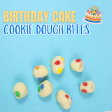 Bulk Cookie Dough Bites Birthday Cake, Candy Dessert Toppers, Share Size Resealable Bag, 10.5 Ounces