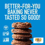PB2 Pantry Double Chocolate Chip Cookie Mix - 16oz Jar | Certified Vegan, Gluten Free, Non-GMO, 4g Plant Protein Per Cookie