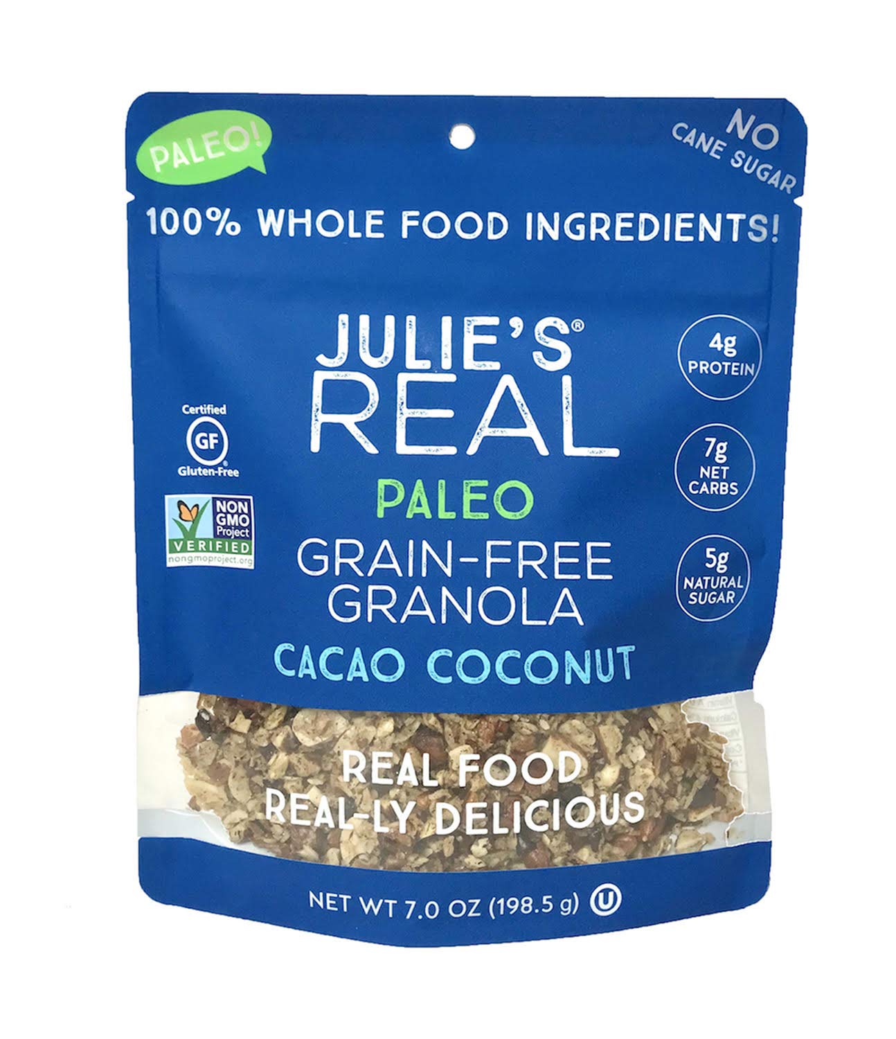Julie's Real Grain Free Granola - Cinnamon Vanilla Bean - Gluten Free & Low Net Carb - Pack of 4