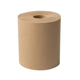 Sierra Hygiene 1-Ply Natural (Kraft) Roll Towels, 8” x 800’, Hardwound Universal Paper Towel Rolls for Commercial Restrooms, Restaurants, Schools