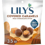 LILY'S Milk Chocolate Style No Sugar Added, Covered Caramels Bag, 3.5 oz