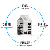 Mini Boxed Water (8.4 oz., 24 Pack) - Better Than Premium Plastic Purified Drinking Water in Plant-Based Cartons, BPA-Free, Refillable Cartons