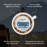 Angelino's Coffee Breakfast in Antigua Coffee Pods, 24 Count - Medium Roast Shade-Grown Guatemalan Blend, K Cup Compatible for Keurig - Notes