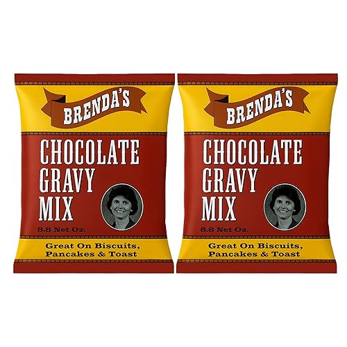 Brenda's Chocolate Gravy Mix - Classic Southern Style, 8.8 oz, 2 Pack