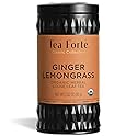 Tea Forte Ginger Lemongrass Premium Organic Loose Leaf Caffeine-Free Herbal Tea Blend Canister, Makes 35-50 Cups