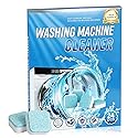 Gihen Washing Machine Cleaning Tablets 24 Count, Powerful Clean Descaler & Odor Remover for All Front & Top Load HE Washers, Septic Safe, 12 Month