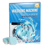 Gihen Washing Machine Cleaning Tablets 24 Count, Powerful Clean Descaler & Odor Remover for All Front & Top Load HE Washers, Septic Safe, 12 Month